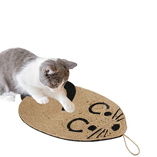 Tapete arranhador de gato em formato de gato, tapete horizontal para arranhar gatos em forma de rato