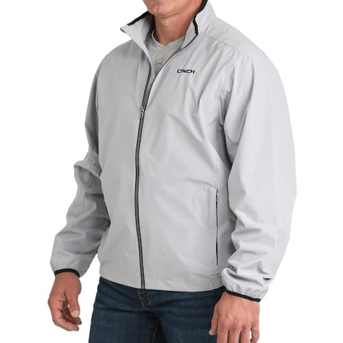 Cinch Men's Grey Zip Essentials Golf Jacket2