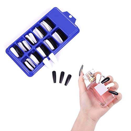 buycheapDG(JP) ネイルカバー ネイルチップ ロング 偽の爪 オーバル つけ爪 偽爪 ジェルネイル ネイルアート diy プロ 初心者 ネイル用品 フルカバー デコレーション 付け爪 ネイル飾り 100枚入り