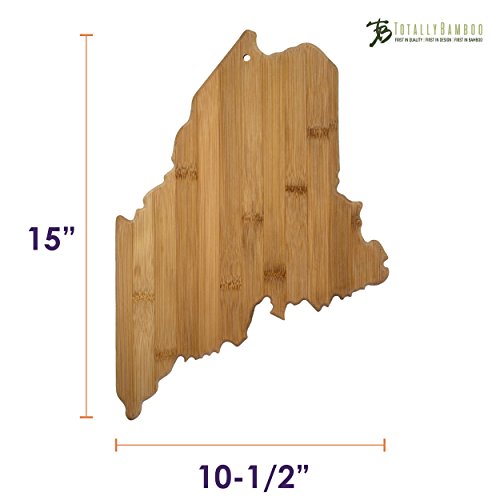 Totally Bamboo Maine State Shaped Cutting Board, Natural Bamboo #TOP4