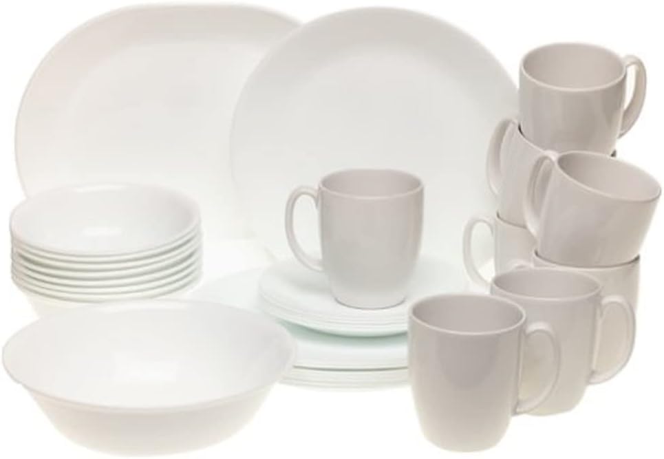 Corelle Livingware Just White 34Piece Dinnerware Set