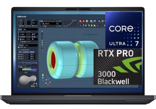 Image of Dell Pro Max 18 Plus 18 inch QHD+ Workstation Laptop, Intel Core Ultra 7-265HX, 64GB RAM, 1TB NVMe SSD, NVIDIA RTX PRO 3000 Blackwell 12GB GDDR7, Thunderbolt 5, HDMI, Wi-Fi 7, Windows 11 Pro, Magnetite