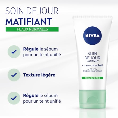 Nivea soin de jour matifiant extrait de riz & citronnelle naturelle peaux mixtes à tendance grasse 50ml - vue 4