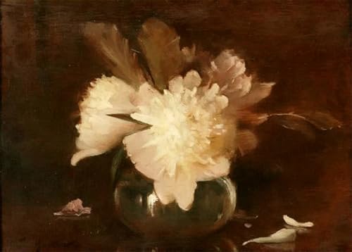 Reproducción de lienzo premium Peonie di Arthur Hacker con textura óleo