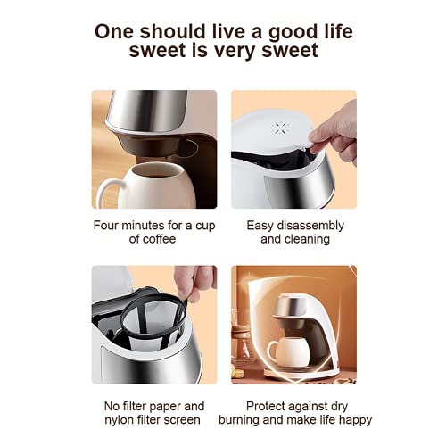 LifBetter Tragbare Kaffeemaschine, automatische tropfende Kaffeemaschine, Brauen von Tee, Kaffee, Kompakter Kaffee und… – Bild 5