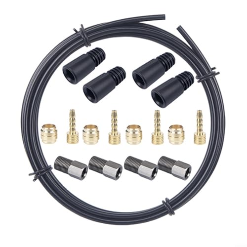 Kit de reparación de tubos de freno de 2 5 m para bicicletas, herramientas hidráulicas con accesorios esenciales para reparaciones rápidas (D)