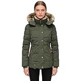 【Capuche en fausse fourrure & protection contre le vent】: La grande capuche avec fourrure synthétique amovible protège efficacement du vent et du froid. Le design donne au manteau un look d'hiver élégant et tendance.