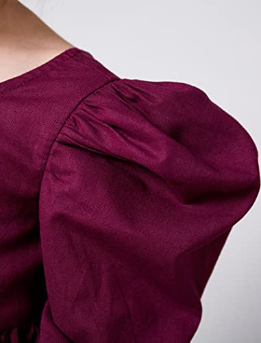 Toddler Baby Girl Linen Dress Vintage Puff Long Sleeve Backless Smocked Swing Casual Loose Flower Girl Dresses3