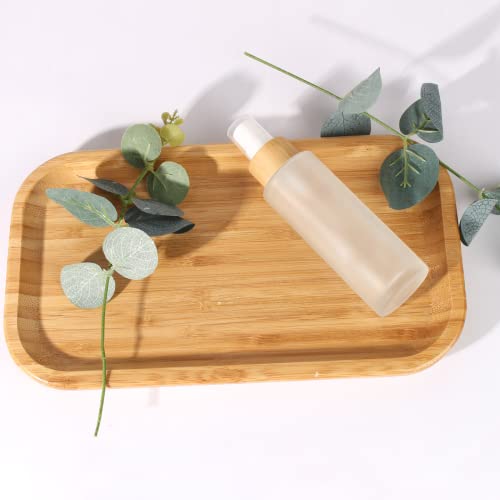 COSIDEA 6PCS Empty Bamboo 60 ml frosted gray glass spray bottle with fine mist sprayer, suitable for Watery products, etc. (Bamboo spray)4