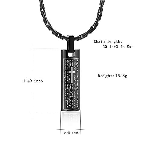 constantlife Cremation Necklace Cremation Jewelry 30mm Lord's Prayer Stainless Steel Polished Cube Cremation Pendant Memorial Ashes Keepsake Urn Necklace2