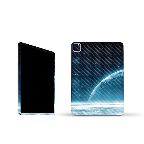 Image of MightySkins Carbon Fiber Skin Compatible with Apple iPad Pro 11 inch M2 4th Gen (2022) Full Wrap Kit - Outer Space | Protective, Durable Textured Carbon Fiber Finish | Easy to Apply | Made in The USA