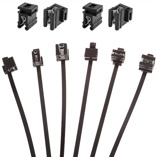 Black 16x14x10mm Cable Tie Mount Metal Cable Management Clips for Cable and Power Cord Management 20PCS miniatura 5
