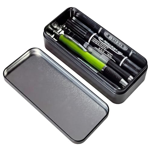 Image of 7 Pieces Rectangular Metal Empty Tins Containers, Black | Basic Necessities, Home Storage Organizer, Mini Box Set, 5.9 x 2.75 x 1.57 inches
