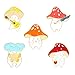Happyyami 5PCS Netter Pilz Brosche Pin Cartoon Anlage Emaille Pin Schöne Legierung Pin Broschen für Rucksack Tücher Hüte Lustige Taste Pins Schmuck Set (Random Style)