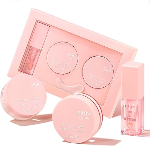 Kit 3 pezzi per la cura delle labbra, olio idratante per le labbra, maschera idratante per le labbra, scrub esfoliante per le labbra, set per il trucco per la cura delle labbra