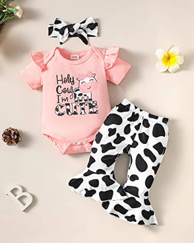 Image of Renotemy Newborn Infant Baby Girl Clothes Summer Outfits Infant Romper Pants Cute Toddler Girl Clothes Gift Set