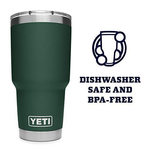 Image of YETI Rambler 30 oz Tumbler, Stainless Steel, Vacuum Insulated with MagSlider Lid, Northwoods Green