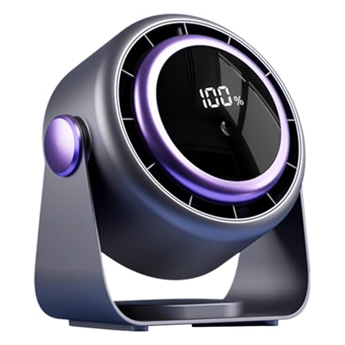 Ventilador De Escritorio - Circulador De Aire Recargable USB - Ventilador Portátil De Pantalla Digital Táctil Para Tienda, Escuela, Playa, Oficina, Al Aire Libre, Gimnasio, Jardín,
