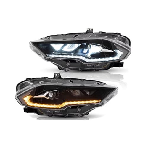 �t���i Compatible With Ford For Mustang 2018 2019 2020 �v���O�A���h�v���C�� �u���b�N �w�b�h���C�g�A�Z���u�� �}�X�^���O�p �w�b�h�����v 2�Z�b�g