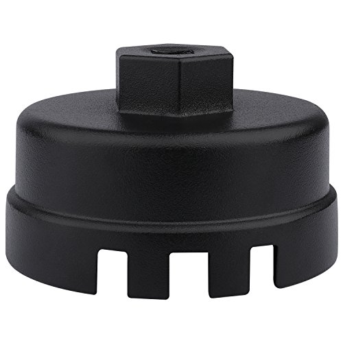Danti Oil Filter Wrench for Toyota & Lexus 4 Cylinder Prius Matrix Rav4 Auris Corolla Highlander Avalon Camry Scion TC- 2016 Latest Black Aluminum Alloy, Fits 3/8" & 1/2" Drive (Upgrade Black)
