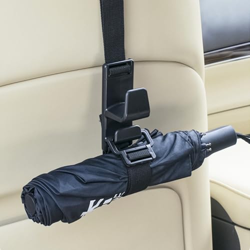 Zpana 4PCS Car Headrest Hooks, Adjustable Vehicle Seat Back Storage Organizer Hook with Clip, Automotive Interior Hanger Holder Accessories for Purse Bags Coats, Universal for SUV Truck RV