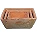 Esschert Design AT05 Aged Terracotta Square Pots (Set of 3)