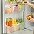 MdakeGo 3 Pack Refrigerator Organizer Box, Plastic Refrigerator Side Door Storage Containers, Space-Saving Organizer Bins for Fridge, Refrige Drawers for Fruit and Vegetable (Clear,S*3)