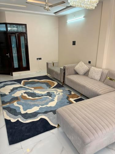 Image of Soft Pure Woolen Modern Collection Tufted Carpet for Living Room,Bedroom'Kitchen and Hall (6 X 8) Feet