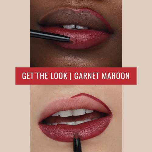 Runway Rogue Designer Liner Lip Pencil, Matte Garnet-Maroon Lip Liner And Sharpener, Get The Look #TOP2