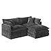VICBARLEY Modular Sectional Sofa with 1 Ottoman,2 Seat 76.7