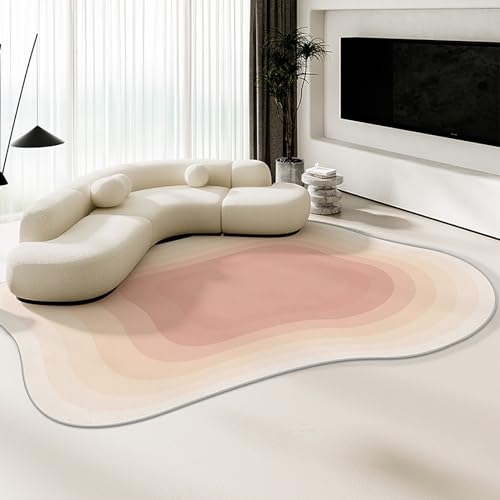 Tapis moderne lavable de forme irrégulière abstrait antidérapant - 2