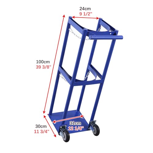Support bouteille oxygène double vertical pour transporter deux bouteilles - 8