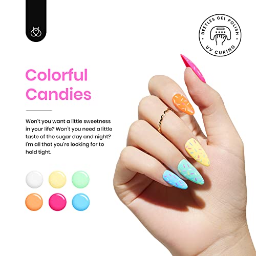 Beetles Pastel Gel Nail Polish Kit, 36 Colors With Base Gel Glossy & Matte Top Coat For 2023 Spring Summer Nail Design Gift Easter Nail Decorations Diy Home #TOP2