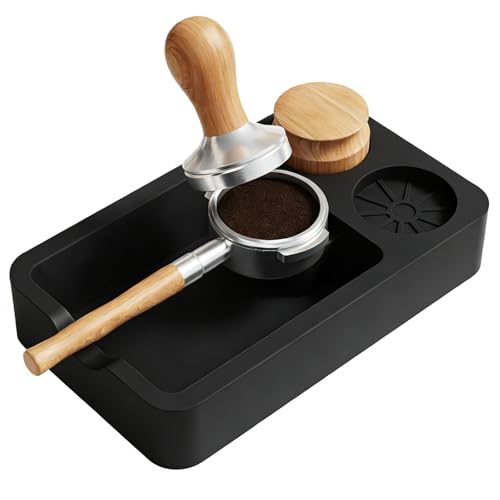 Espresso Tamping Mat, Coffee Tamper Mat, Espresso tamping station and knock box