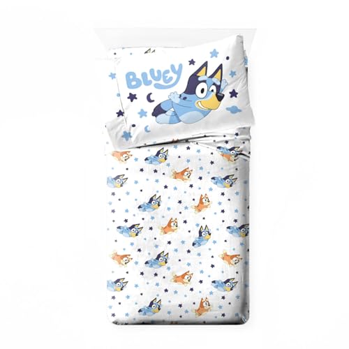 Jay Franco Bluey & Bingo Toddler Comforter Set - 4 Piece Bed Set Includes Sheet Set & Pillow Covers thumb #2
