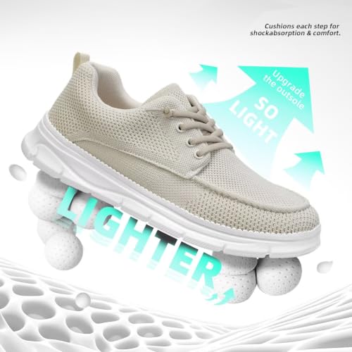 Image of Mens Casual Slip-on Loafers Shoes Non Slip Boat Shoes Sneakers Mesh Business Oxfords Work Driving Lightweight Comfortable Soft Sole Walking