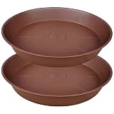 Bleusea 2 Pack of Plant Saucer 20 22 inch, 3.6" Depth, Large Heavy Duty Plastic Saucers 21" Round, P