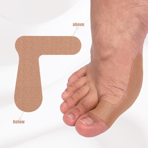 lasuroa 40 peças/20 pares de envoltórios de dedos grandes para dedos sobrepostos, cinta autoadesiva