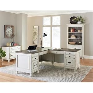 Martin Furniture Pedestal Desk, White Martin Furniture Pedestal Desk White