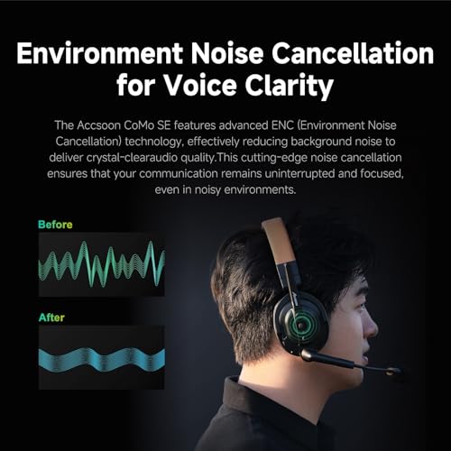 Image of Accsoon Como SE 5-Person Wireless Intercom Headset System 1 Host 4 Remote, 2.4GHz Full-Duplex with Flip-to-Mute, 30H+ Hour Battery Life for Crew Communication Group Talk
