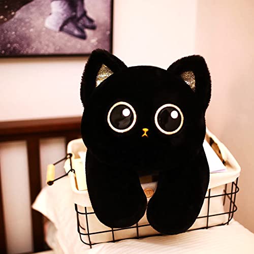 Uoozii 21" | 4 Pounds Black Cat Weighted Stuffed Animals - Cute Weighted Plush Toy Comfort Big Weighted Throw Pillow Gifts For Kids & Adults (21" | 4 Lbs, Black Cat) #TOP2