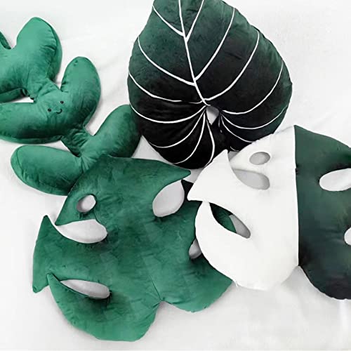 Togtlafil 3D Leaf Plush Throw Pillow Decoration Pillow, Soft Accent Tropical Monstera Cushion For Home Decor, Living Room #TOP4