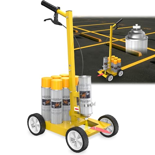 SCNKKL Parking Lot Striping Machine Striping Line Marking Machine Compatible with Professional Inverted Striping Spray Paint Line Paint Striper Machine for Fast and Accurate Marking (34.7)