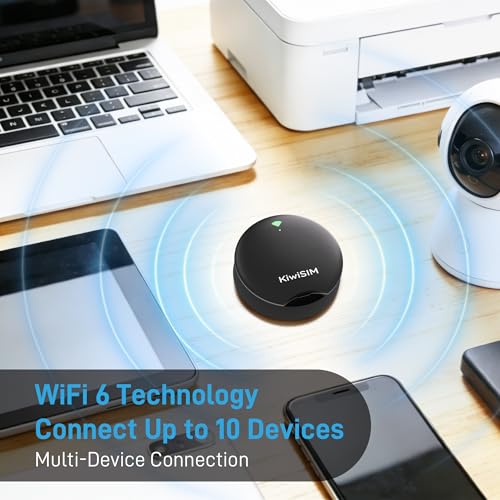 Image of UFO Mobile WiFi Hotspot 5GB Data 30Days,Portable Wi-Fi & 4G Hotspot | Pocket MiFi Device for Travel, Up to 10Devices,Support AT&T, T-Mobile, Verizon, US Coverage, No SIM Card, No Contract, Black