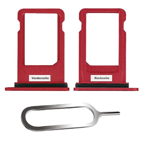 IS-TECK SIM-Kartenhalter Ersatz SIM-Tray Kompatibel mit iPhone 8 SE 2020 2022 inklusive SIM-Nadel SIM-Kartensteckplatz (Für iPhone 8 / SE2020 / SE2022 in Product Red Rot)