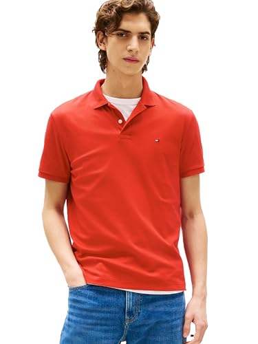 Tommy Hilfiger Men's Short Sleeve Casual Polo Shirts in Regular Fit with Liquid Cotton