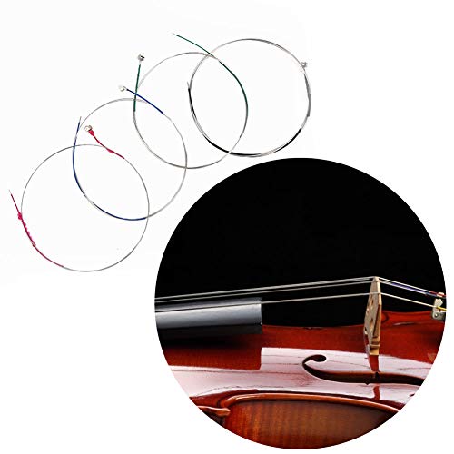 Pack of 4 Violin Strings Professional Stainless Steel Violin Strings for 4/4 Violin Accessories Mixer - Image 4