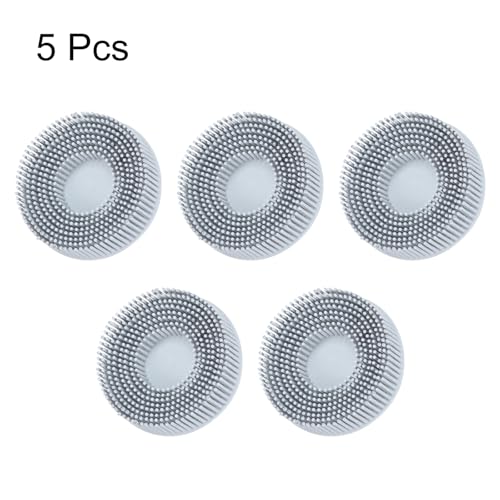 Image of HARFINGTON 5pcs Bristle Disc 3 inch 120 Grit Abrasive Brush Deburring Electric Disc Brush with Quick Change Lock Abrasive Coating Removal Disc for Metal, White
