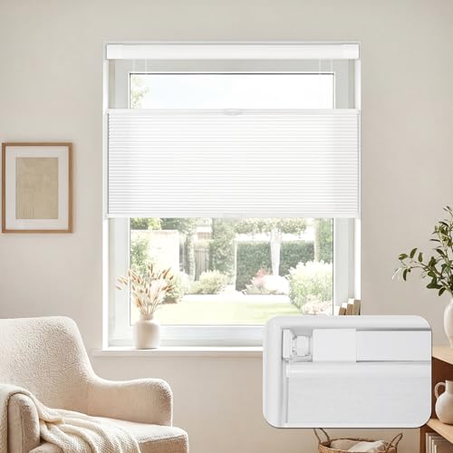 SEEUNANA No Drill No Tools Top Down Bottom Up Cellular Shades 46.5"W x 64"H
