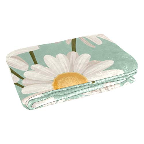 Couverture douce imprimé marguerites plaid chaud lit canapé camping